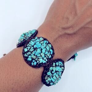 Mosaic Turquoise Stone Bracelet